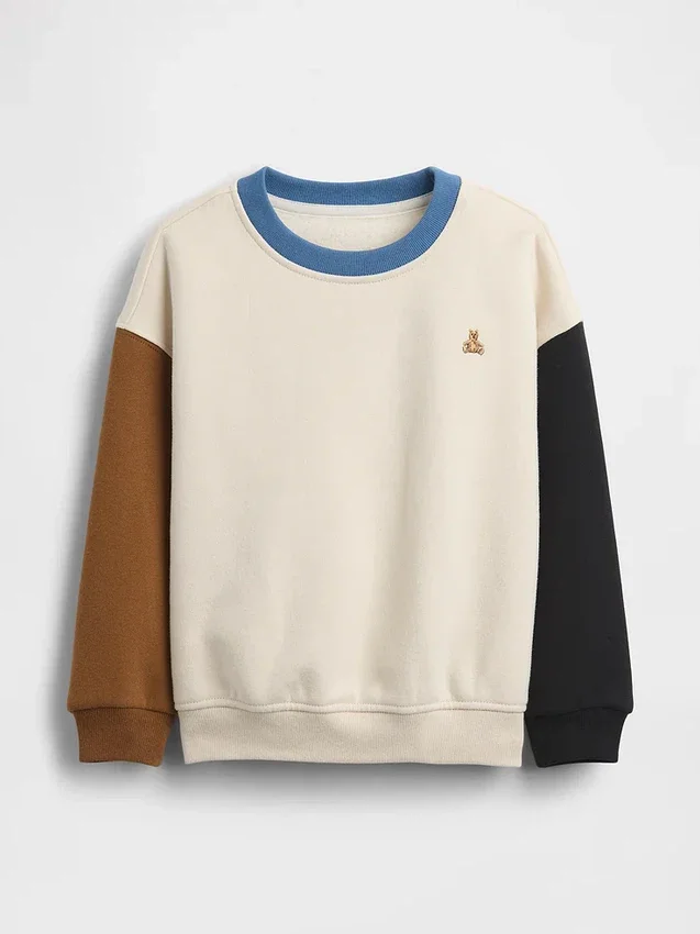 Vintagesoft-sweatshirt met kleurblokken voor Baby & Peuter
