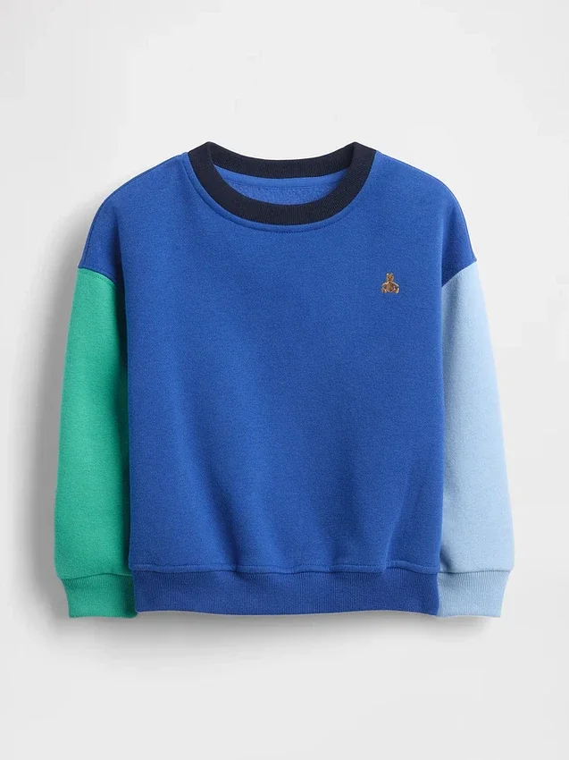 Vintagesoft-sweatshirt met kleurblokken voor Baby & Peuter