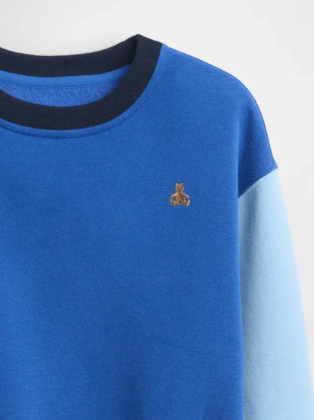 Vintagesoft-sweatshirt met kleurblokken voor Baby & Peuter