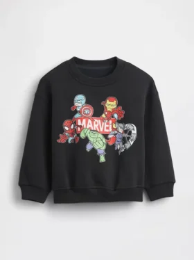 Vintagesoft-sweatshirt met Marvel-logo voor Baby & Peuter