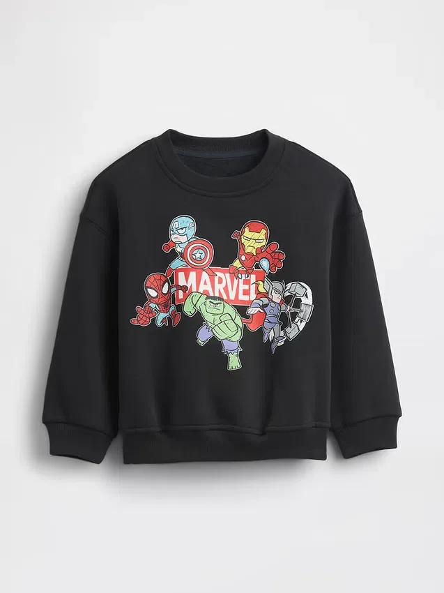 Vintagesoft-sweatshirt met Marvel-logo voor Baby & Peuter