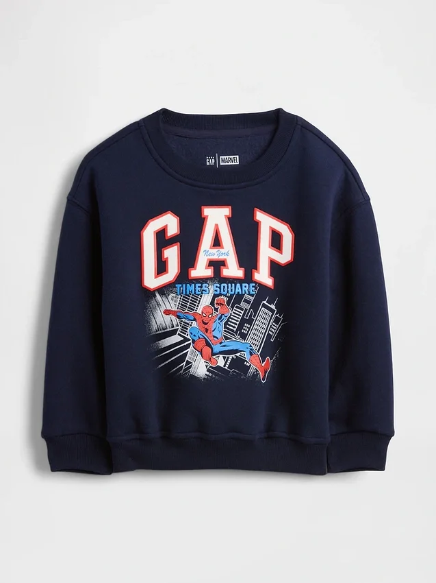 Vintagesoft-sweatshirt met Marvel-logo voor Baby & Peuter
