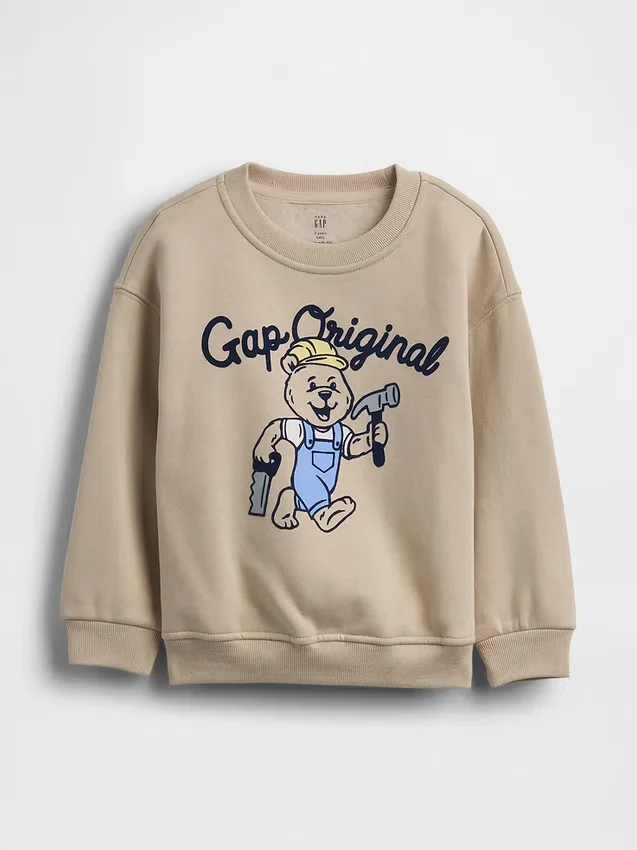 Vintagesoft-sweatshirt met print voor Baby & Peuter