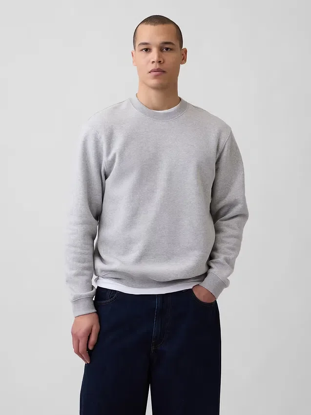 Vintagesoft-sweatshirt met ronde hals voor volwassenen