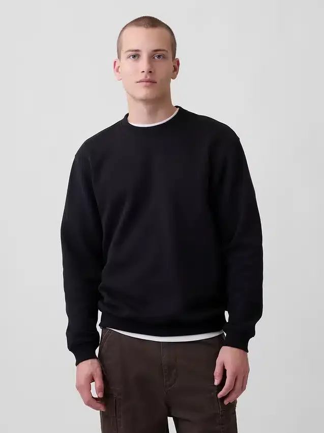 Vintagesoft-sweatshirt met ronde hals voor volwassenen