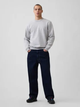 Vintagesoft-sweatshirt met ronde hals voor volwassenen