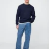 Vintagesoft-sweatshirt met ronde hals voor volwassenen