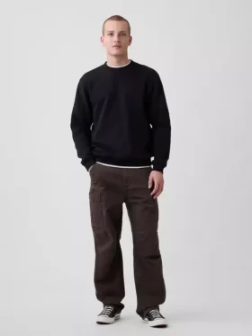 Vintagesoft-sweatshirt met ronde hals voor volwassenen