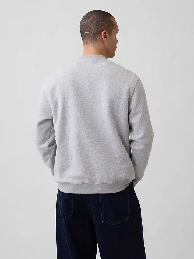 Vintagesoft-sweatshirt met ronde hals voor volwassenen