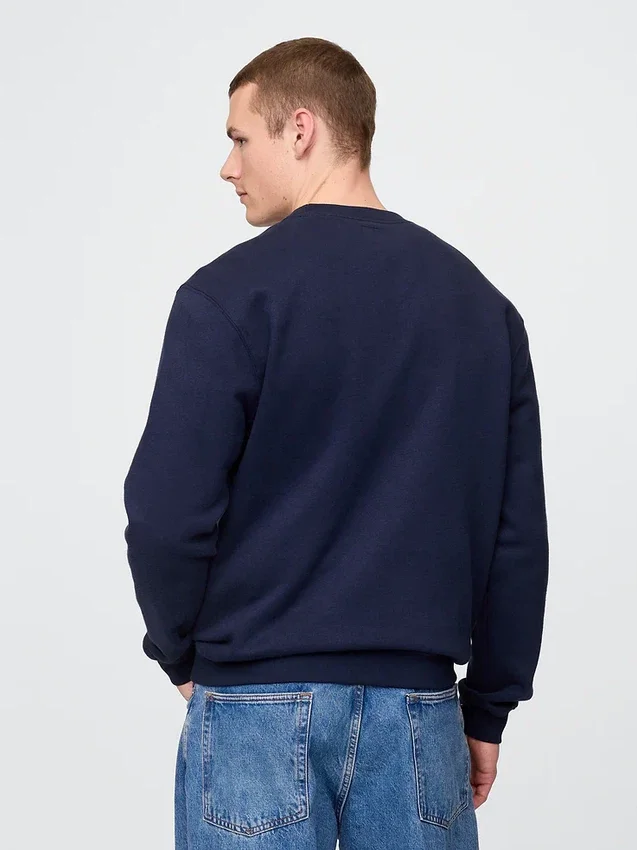 Vintagesoft-sweatshirt met ronde hals voor volwassenen
