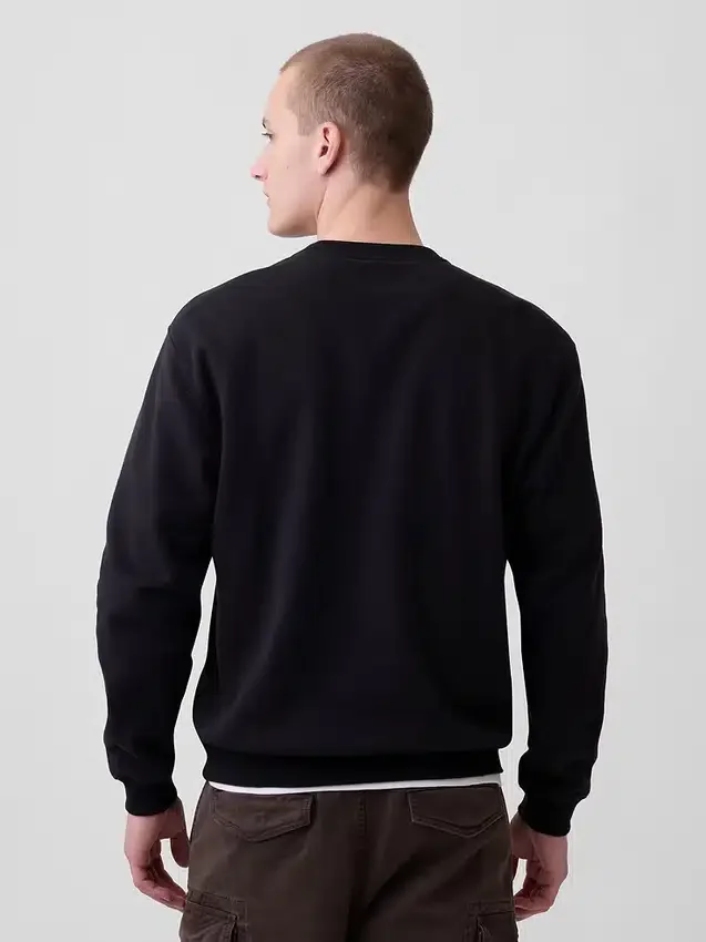 Vintagesoft-sweatshirt met ronde hals voor volwassenen