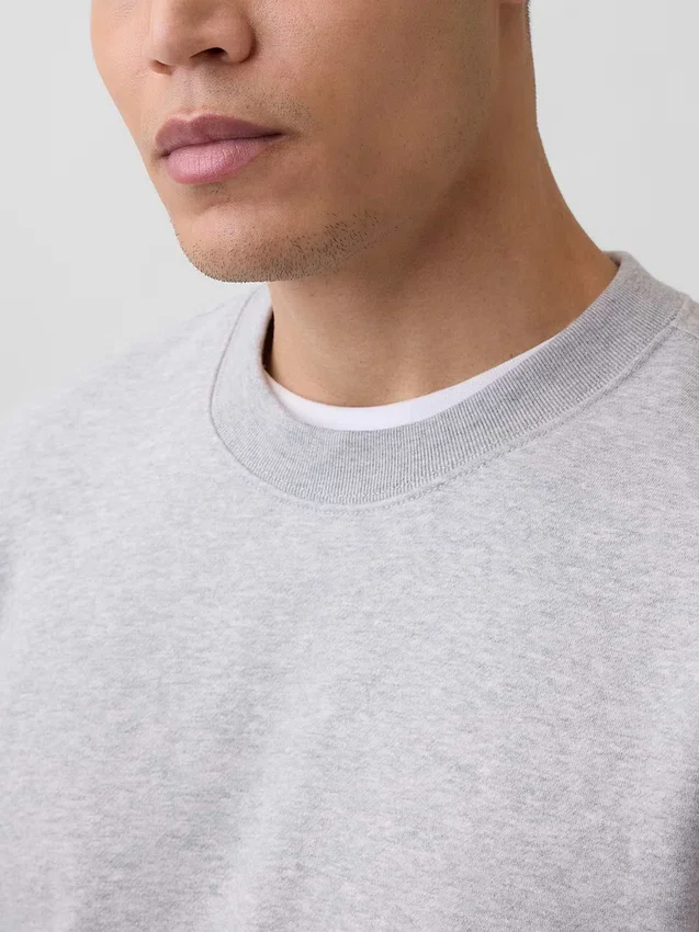 Vintagesoft-sweatshirt met ronde hals voor volwassenen