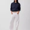 Vintagesoft-sweatshirt met ronde hals voor volwassenen