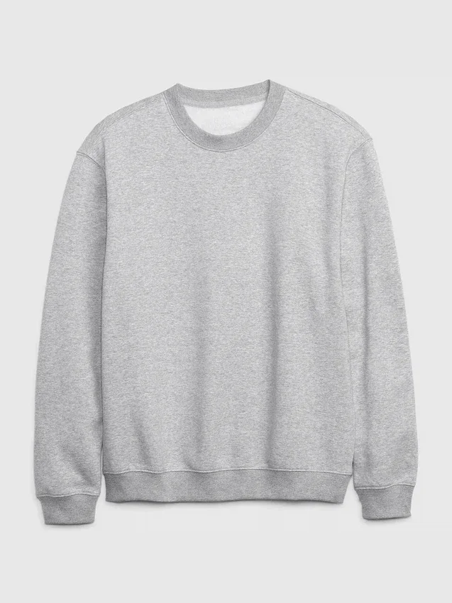 Vintagesoft-sweatshirt met ronde hals voor volwassenen