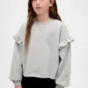 Vintagesoft-sweatshirt met ruches voor kinderen