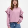 Vintagesoft-sweatshirt met ruches voor kinderen