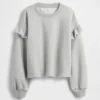 Vintagesoft-sweatshirt met ruches voor kinderen