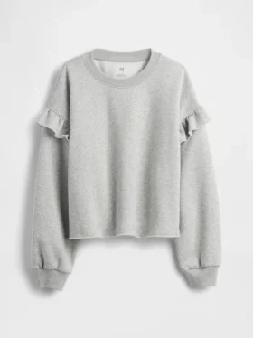Vintagesoft-sweatshirt met ruches voor kinderen
