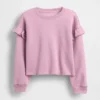 Vintagesoft-sweatshirt met ruches voor kinderen
