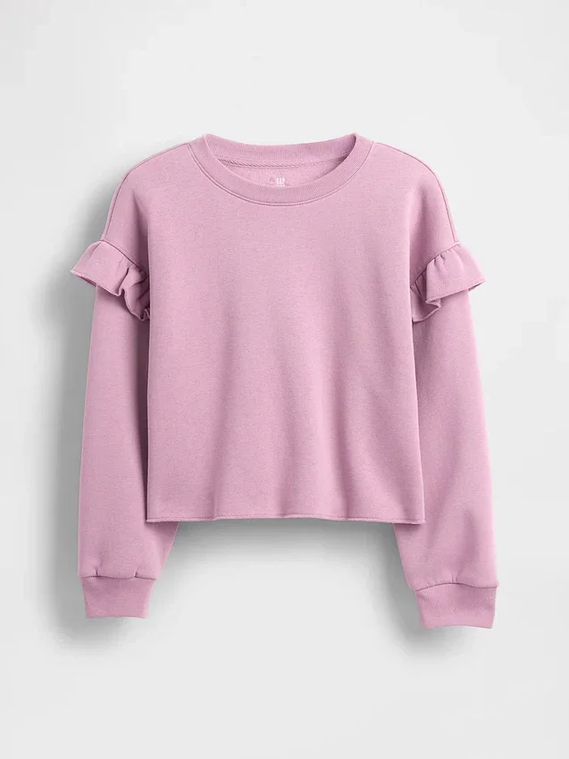 Vintagesoft-sweatshirt met ruches voor kinderen