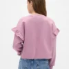 Vintagesoft-sweatshirt met ruches voor kinderen