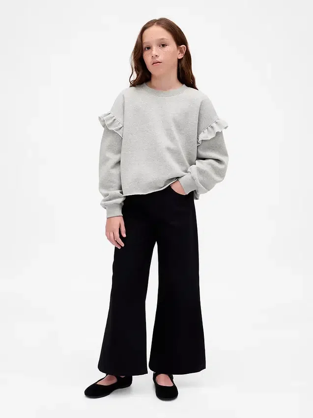Vintagesoft-sweatshirt met ruches voor kinderen