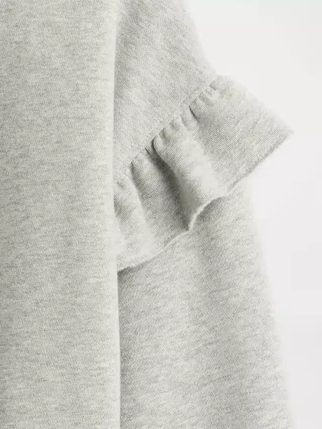 Vintagesoft-sweatshirt met ruches voor kinderen