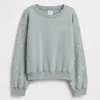 Vintagesoft-sweatshirt met schuine pas en ronde hals voor kinderen