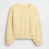 Vintagesoft-sweatshirt met schuine pas en ronde hals voor kinderen