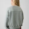 Vintagesoft-sweatshirt met schuine pas en ronde hals voor kinderen