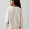 Vintagesoft-sweatshirt met schuine pas en ronde hals voor kinderen