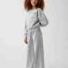 Vintagesoft-sweatshirt met schuine pas en ronde hals voor kinderen