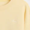 Vintagesoft-sweatshirt met schuine pas en ronde hals voor kinderen
