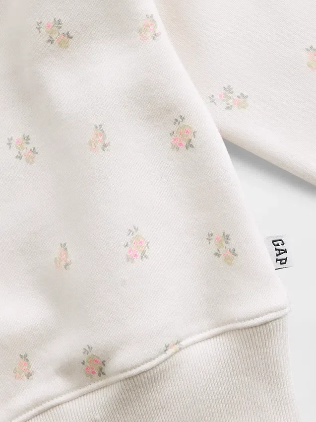 Vintagesoft-sweatshirt met schuine pas en ronde hals voor kinderen