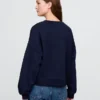 Vintagesoft Sweatshirt met schuine zoom en ronde hals