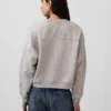Vintagesoft Sweatshirt met schuine zoom en ronde hals