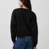 Vintagesoft Sweatshirt met schuine zoom en ronde hals