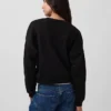 Vintagesoft Sweatshirt met schuine zoom en ronde hals