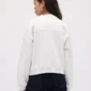 Vintagesoft Sweatshirt met schuine zoom en ronde hals