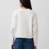 Vintagesoft Sweatshirt met schuine zoom en ronde hals