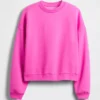 Vintagesoft Sweatshirt met schuine zoom en ronde hals
