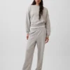 Vintagesoft Sweatshirt met schuine zoom en ronde hals