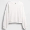 Vintagesoft Sweatshirt met schuine zoom en ronde hals