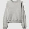 Vintagesoft Sweatshirt met schuine zoom en ronde hals