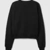 Vintagesoft Sweatshirt met schuine zoom en ronde hals