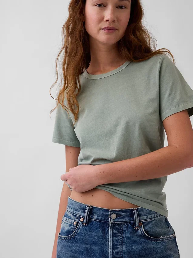 Vintagesoft T-shirt van biologisch katoen