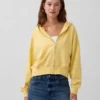Vintagesoft Terry-hoodie met rits