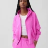 Vintagesoft Terry-hoodie met rits