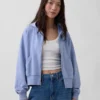 Vintagesoft Terry-hoodie met rits