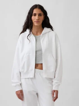 Vintagesoft Terry-hoodie met rits